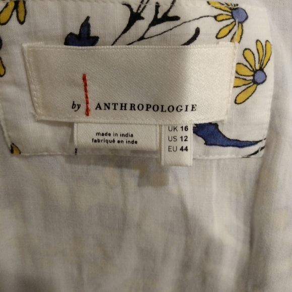 Anthropologie Fall Dress Cottagecore Peasant Floral 12 Crochet Boho Maxi Lace L - Picture 11 of 16